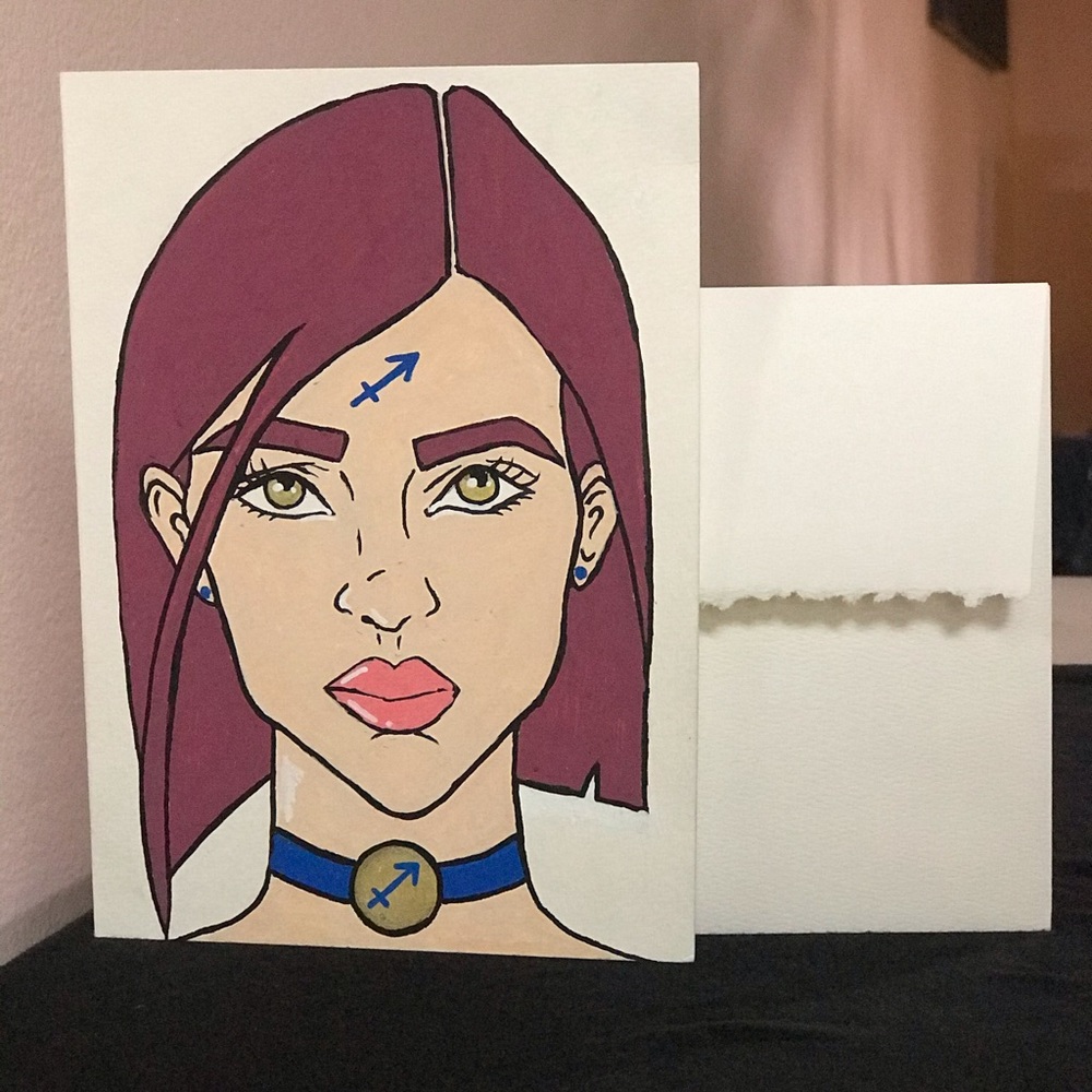 Handmade cards zodiac with envelope